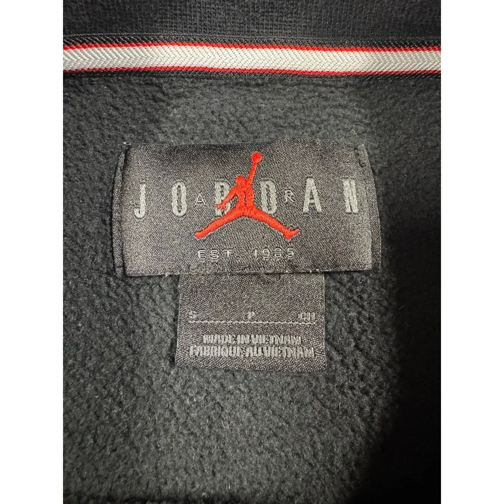 Jordan Men's Fleece Sweatshirt Black Small Crew Neck Jumpman Logo